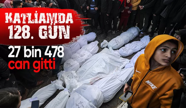 Gazze’de can kaybı 27 bin 478’e yükseldi