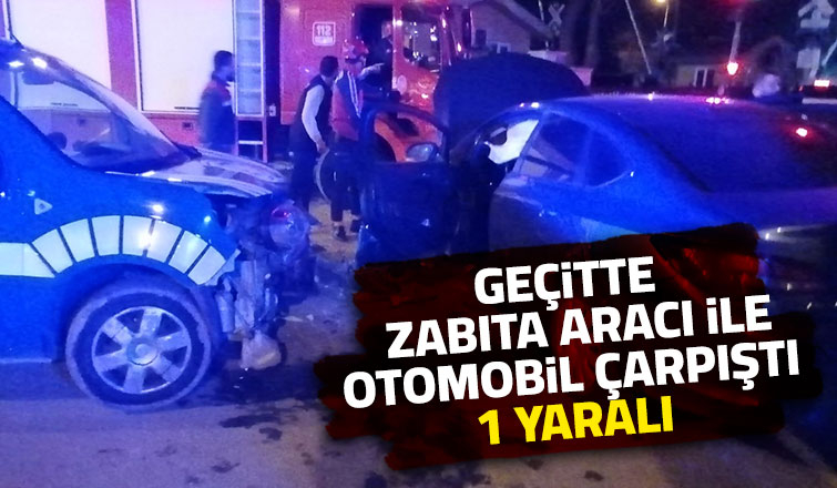 Geçitte kaza: 1 yaralı