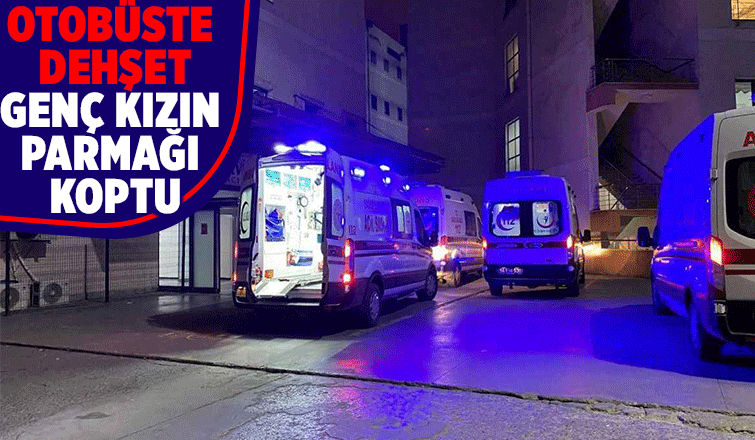 Genç kızın parmağı koptu