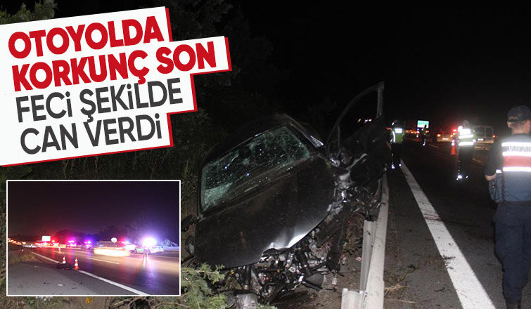 Genç sürücü feci şekilde öldü