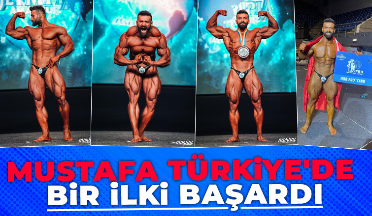 Genç vücut geliştirme sporcusu Türkiye’de bir ilki başardı