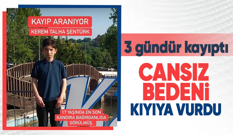 Gencin cansız bedeni karaya vurdu