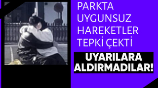 Gençler parkta uygunsuz harekette bulundu