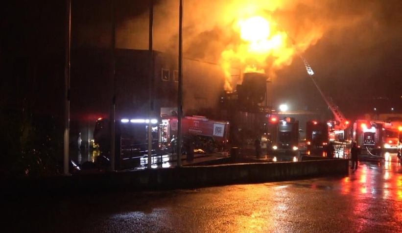 Geri dönüşüm fabrikasında yangın