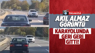 Geri geri giden otomobili gören şaştı kaldı
