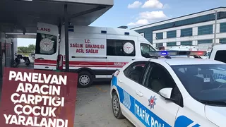 Geri manevra yaparken çocuğa çarptı