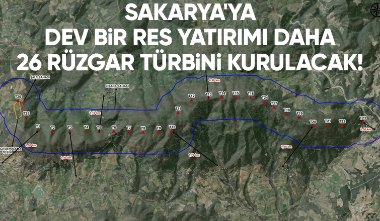 Geyve'ye 26 adet rüzgar türbini daha kurulacak