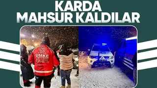Gezi için yaylaya çıktılar karda mahsur kaldılar