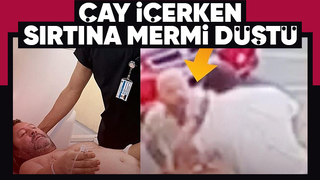 Gökten sırtına mermi düştü
