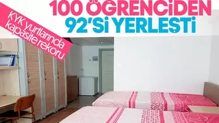 GSB yurtlarında yerleştirme oranının yüzde 92'ye çıktı
