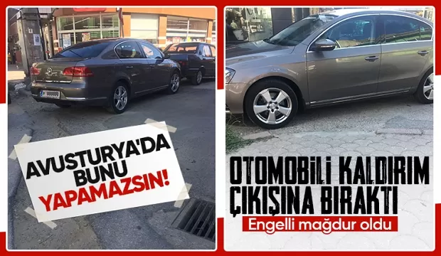 Gurbetçiden tepki çeken park; Engelli geçemedi