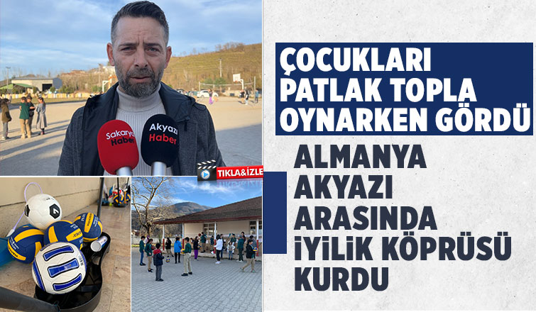 Gurbetçilerden Akyazılı çocuklara spor malzemesi yardımı