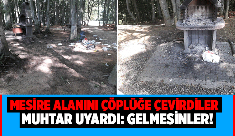 Güzlek Mesire Alanını çöplüğe çevirdiler