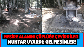 Güzlek Mesire Alanını çöplüğe çevirdiler