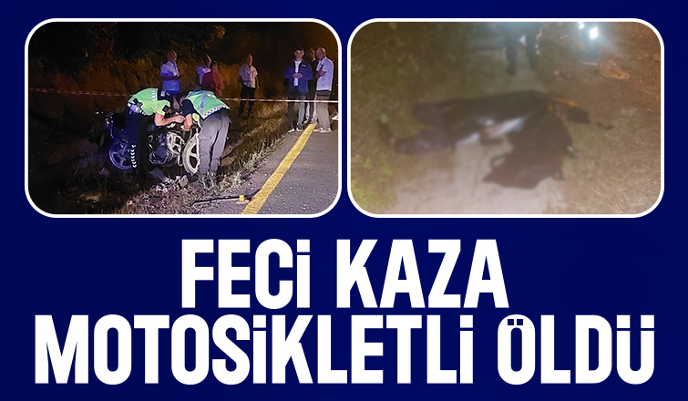 Güzlek'te kaza: Motosikletli öldü