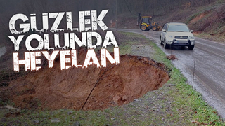 Güzlek yolunda heyelan