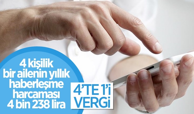 Haberleşmeye aile başına yıllık 4 bin 238 lira