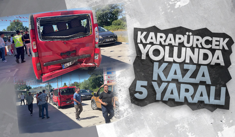 Hafif ticari araç, dolmuşa çarptı: 5 yaralı