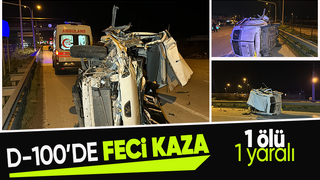 Hafif ticari araç tıra çarptı: 1 ölü, 1 yaralı