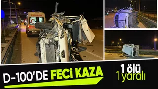 Hafif ticari araç tıra çarptı: 1 ölü, 1 yaralı