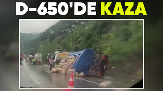 Hafriyat kamyonuna çarptı