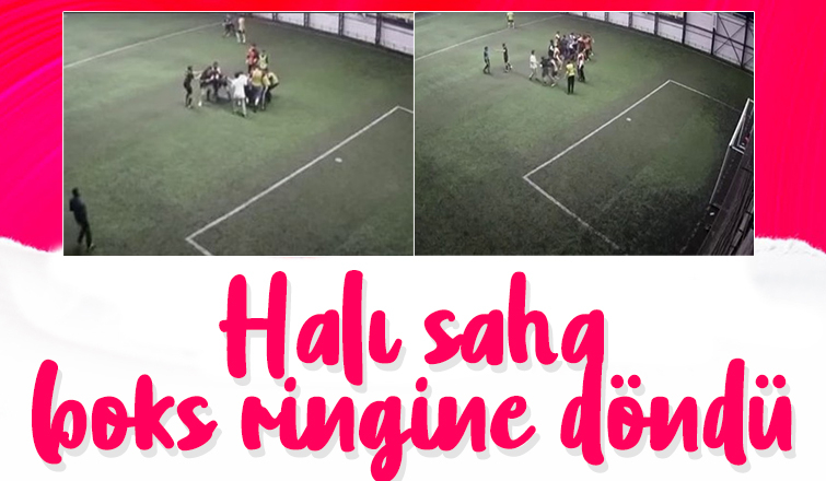 Halı saha boks ringine döndü