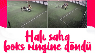 Halı saha boks ringine döndü