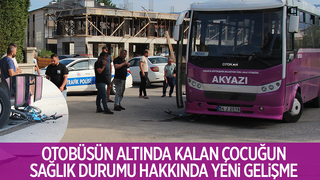 Halk otobüsünün altında kalan çocuktan iyi haber