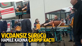 Hamile kadına çarpıp kaçtı