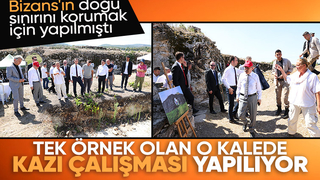 Harmantepe Kalesinde kazı çalışması yapılıyor