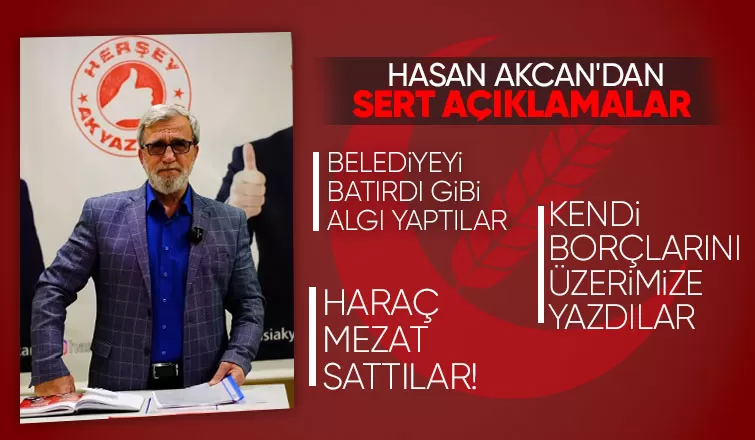Hasan Akcan dan  belediyeyi batırdı iftiralarına yeni açıklama