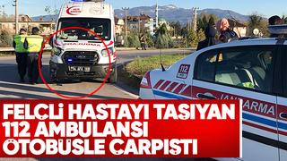 Hasta taşıyan ambulans kaz ayaptı