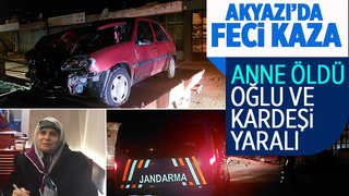 Hastane dönüşü feci kaza: 1 ölü, 2 yaralı