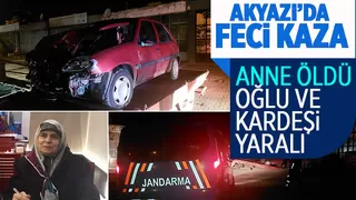 Hastane dönüşü feci kaza: 1 ölü, 2 yaralı