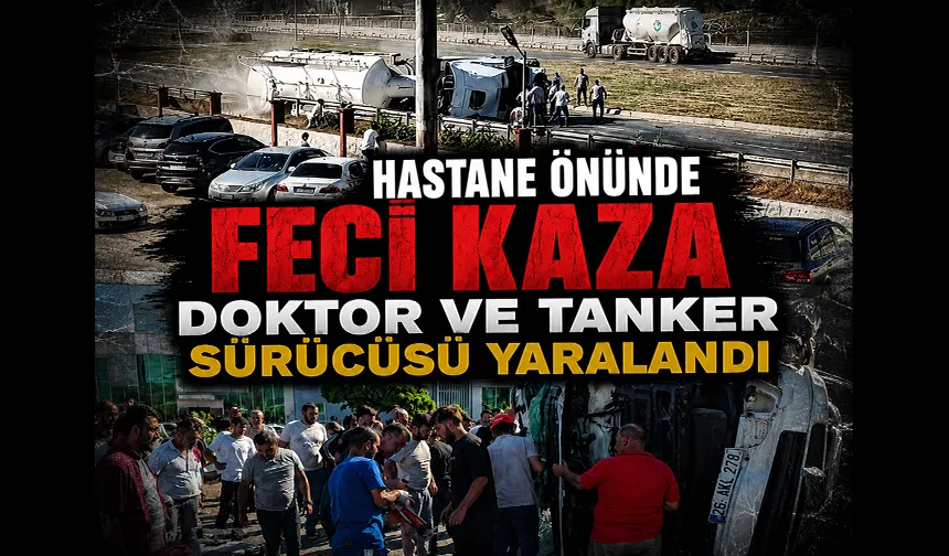 Hastane önünde feci kaza: Biri doktor 2 yaralı