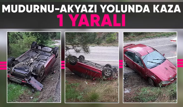 Hastaneye giden çiftin otomobili takla attı: 1 yaralı