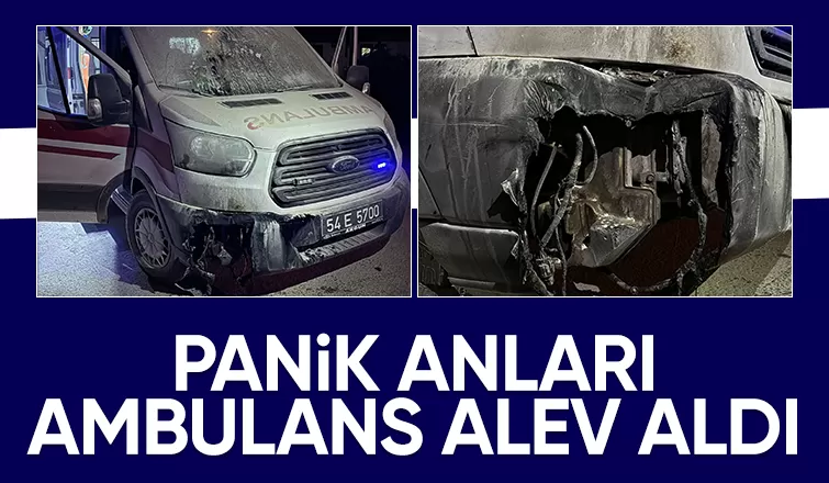 Hastaya müdahale sırasında ambulansta yangın çıktı