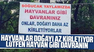 Hayvanlar doğayı az kirletiyor lütfen hayvan gibi davranın