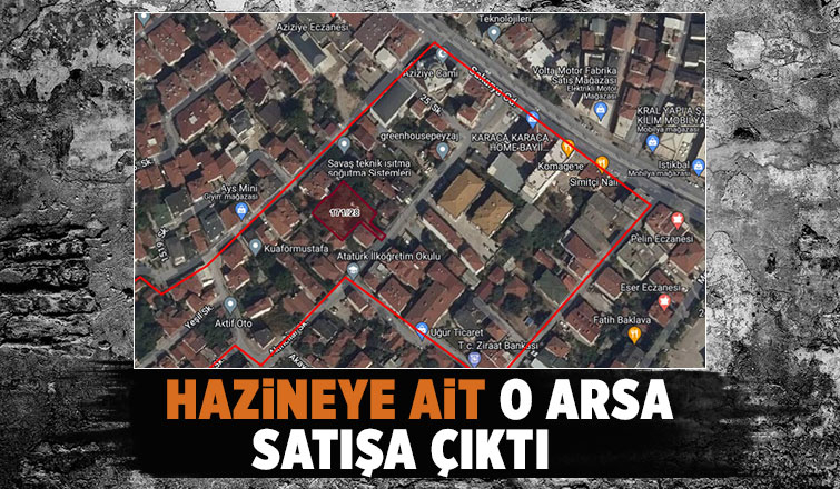 Hazineye ait arsa 2 milyon liraya satılık