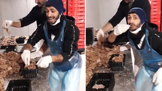 Hazır döner firmasında iğrenç görüntüler