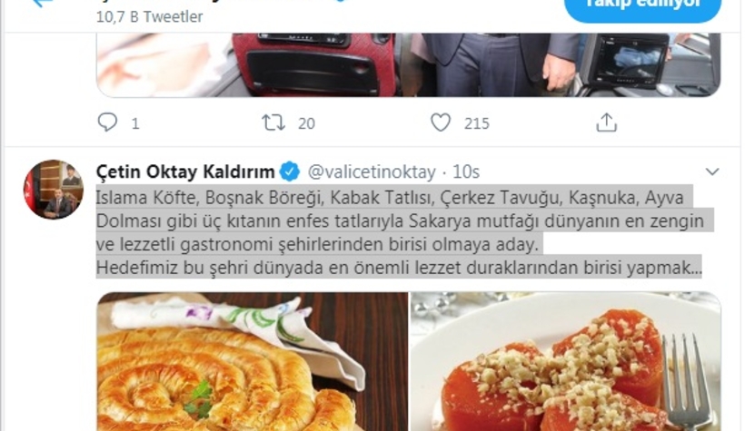 Hedef Sakarya'yı dünyanın en önemli lezzet durağı yapmak