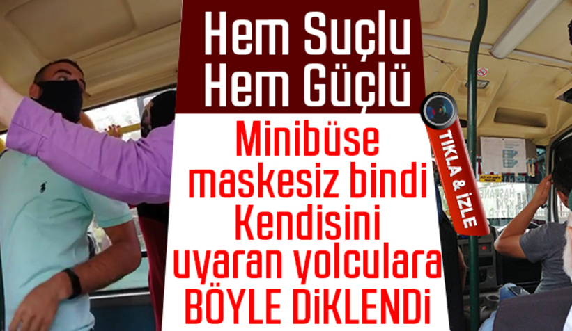 Hem maske takmadı hem de uyaranlara diklendi