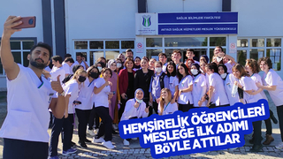 Hemşirelik bölümü öğrencilerinin forma heyecanı