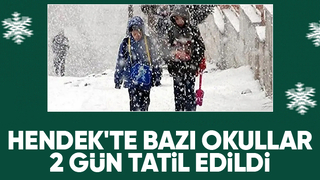 Hendek'te bazı okullara kar tatili