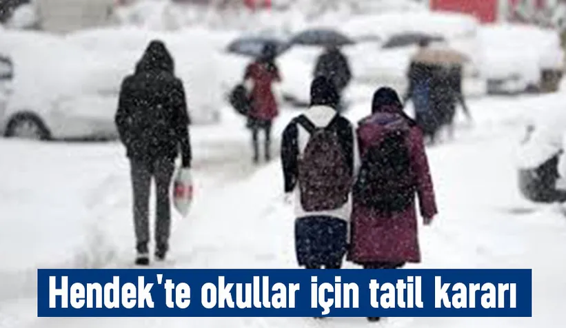 Hendek'te bazı okullara kar tatili