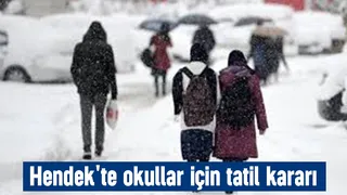 Hendek'te bazı okullara kar tatili