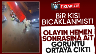 Hendek'te bıçaklı kavgadan hemen sonrasına ait görüntü