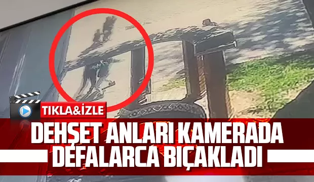 Hendek'te bıçaklı saldırı kamerada