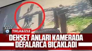 Hendek'te bıçaklı saldırı kamerada