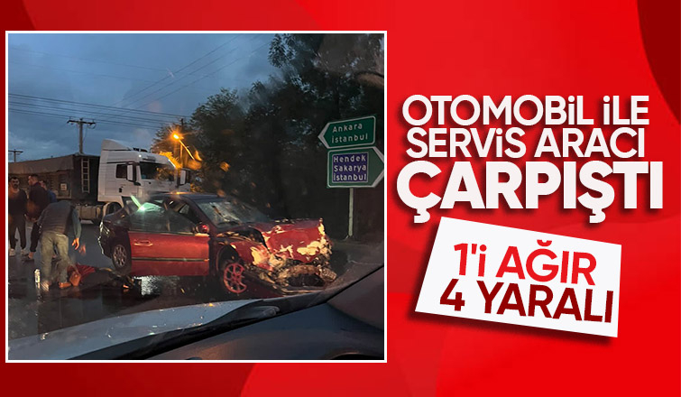 Hendek te feci kaza 4 yaralı